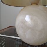 Alabaster ball lamp bases 1980s
