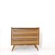 Wooden and rattan chest of drawers from the 60s.