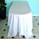 Draps vintage en lin blanc brodée monogramme WL 140x280 *F4*