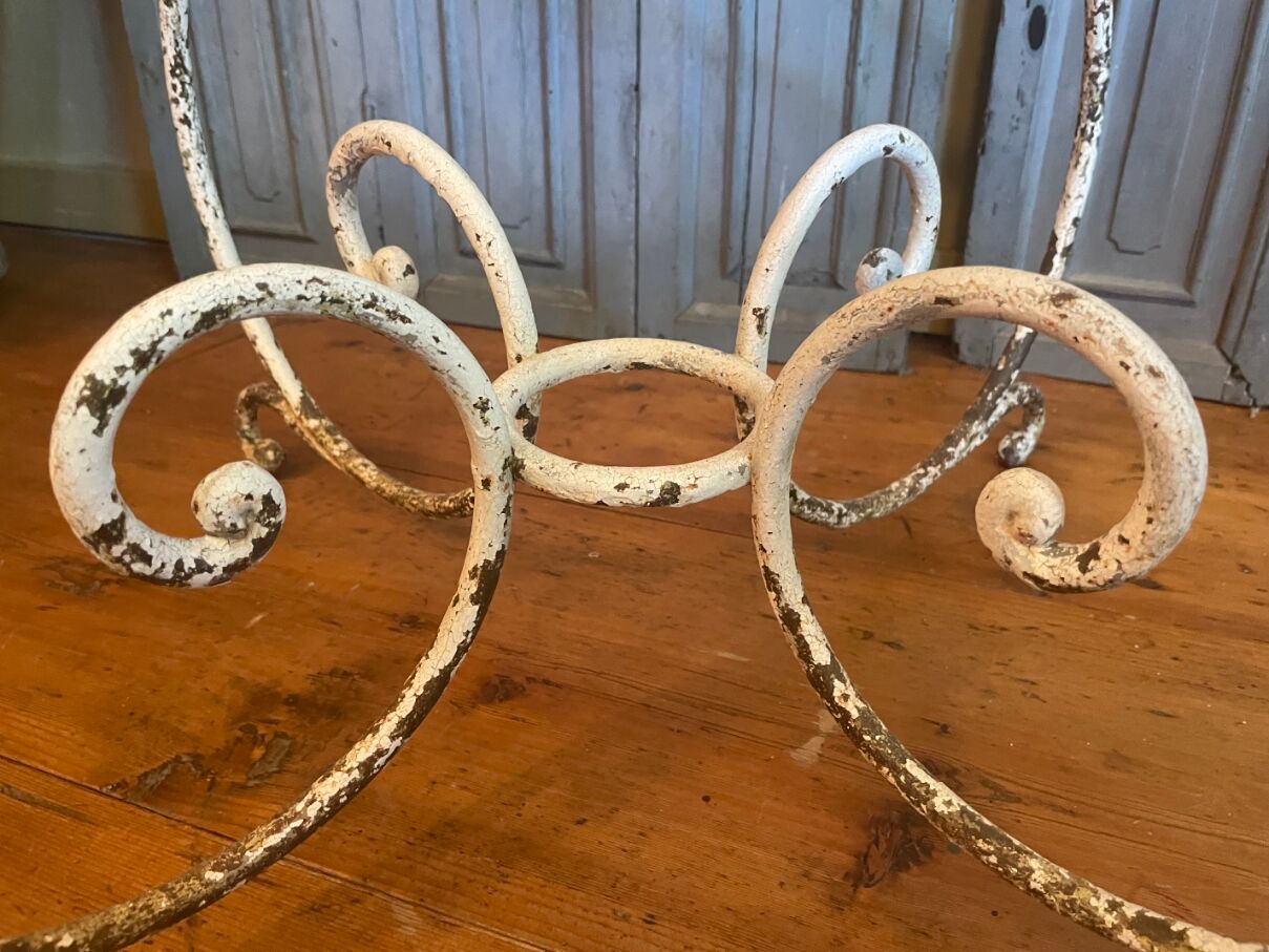Art nouveau side table 1890 with hand-forged faux marble