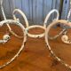 Art nouveau side table 1890 with hand-forged faux marble