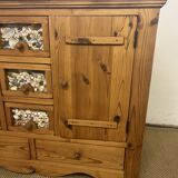 Commode en pin massif vintage