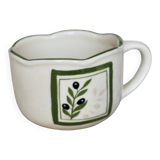 Vintage porcelain mug / large cup – Olive pattern