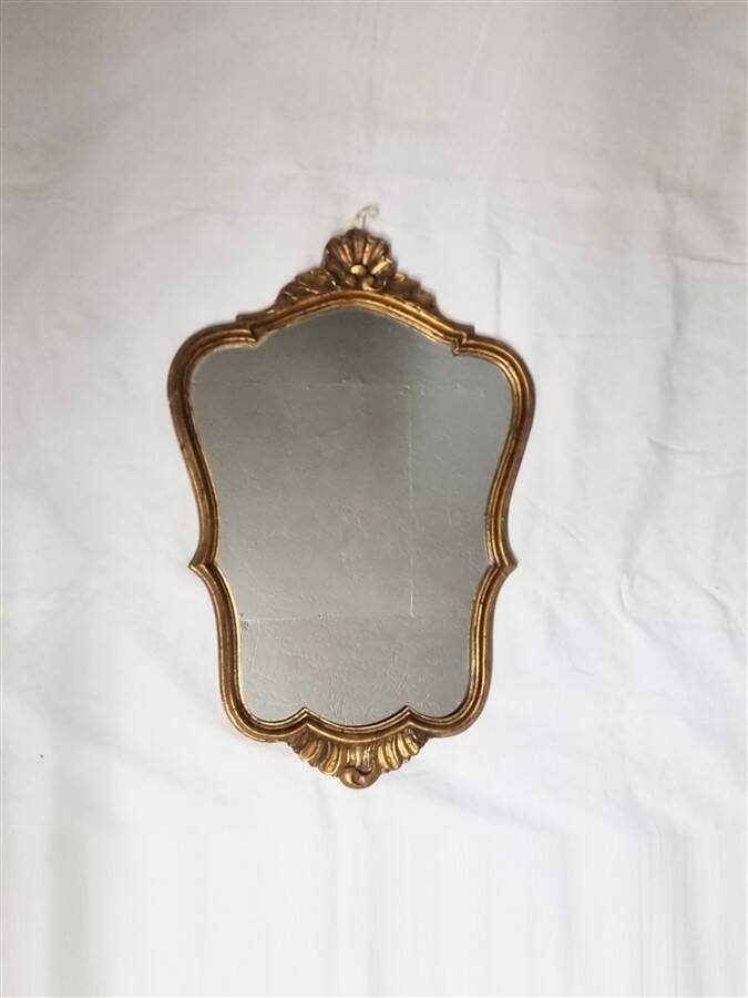 Golden wooden mirror