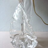 Lamp with free-form bubbled glass base from the 70s
