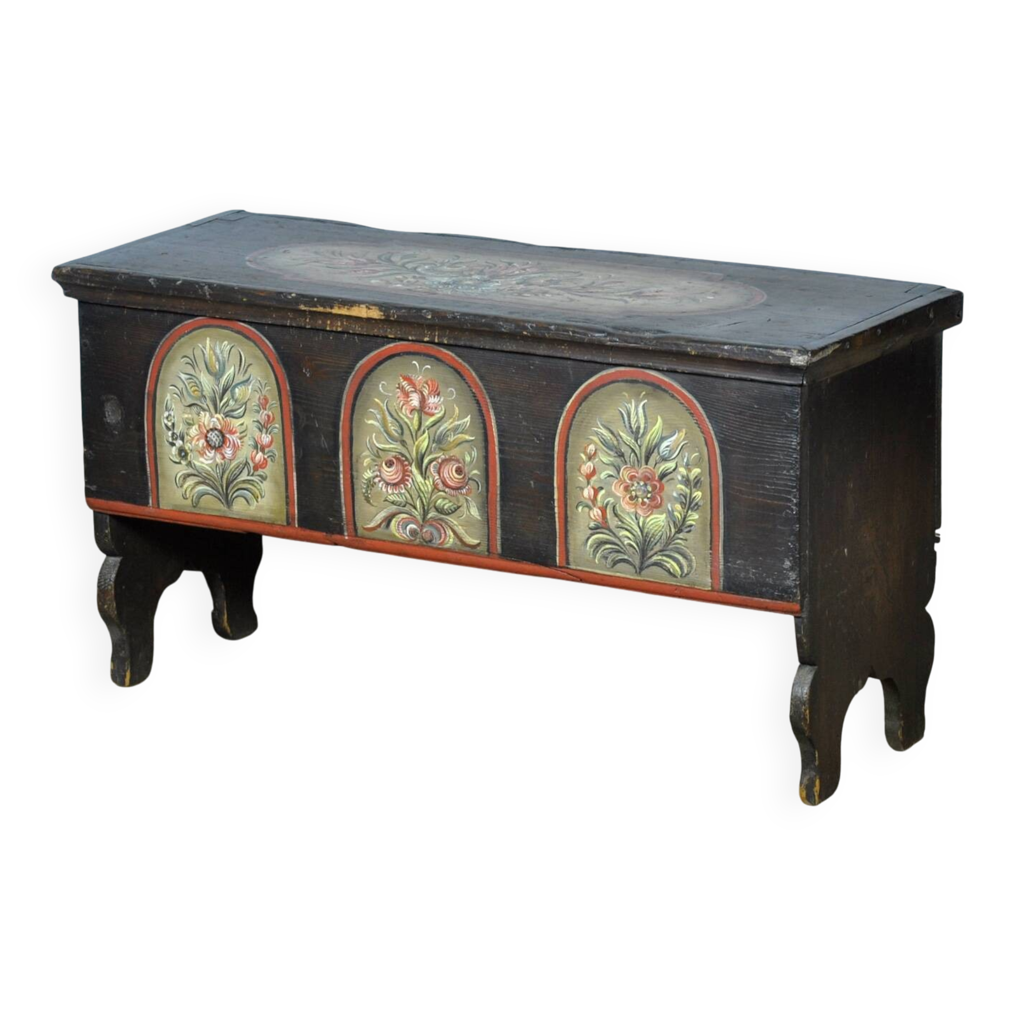 Folk art wedding chest, circa 1850