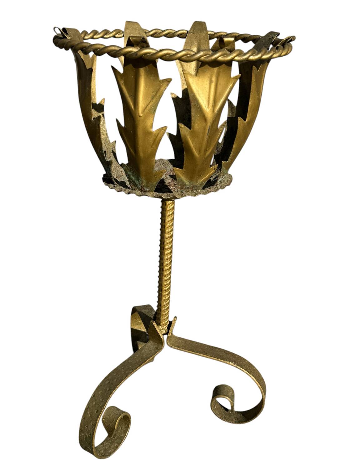 Wrought iron flower holder from the 50s