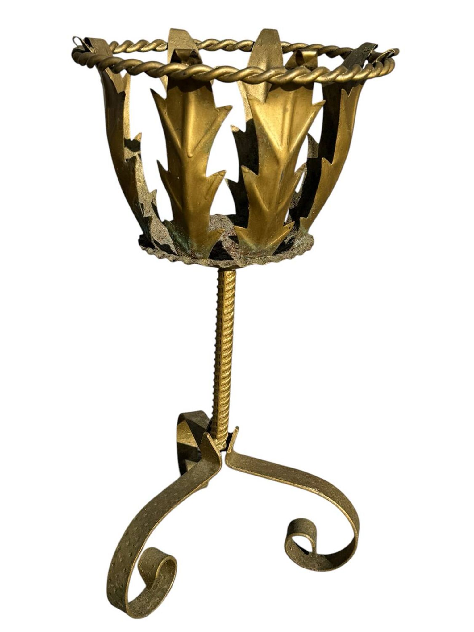 Wrought iron flower holder from the 50s