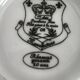 Porcelain mignardise dish with ear handles, double gold line manufacture.