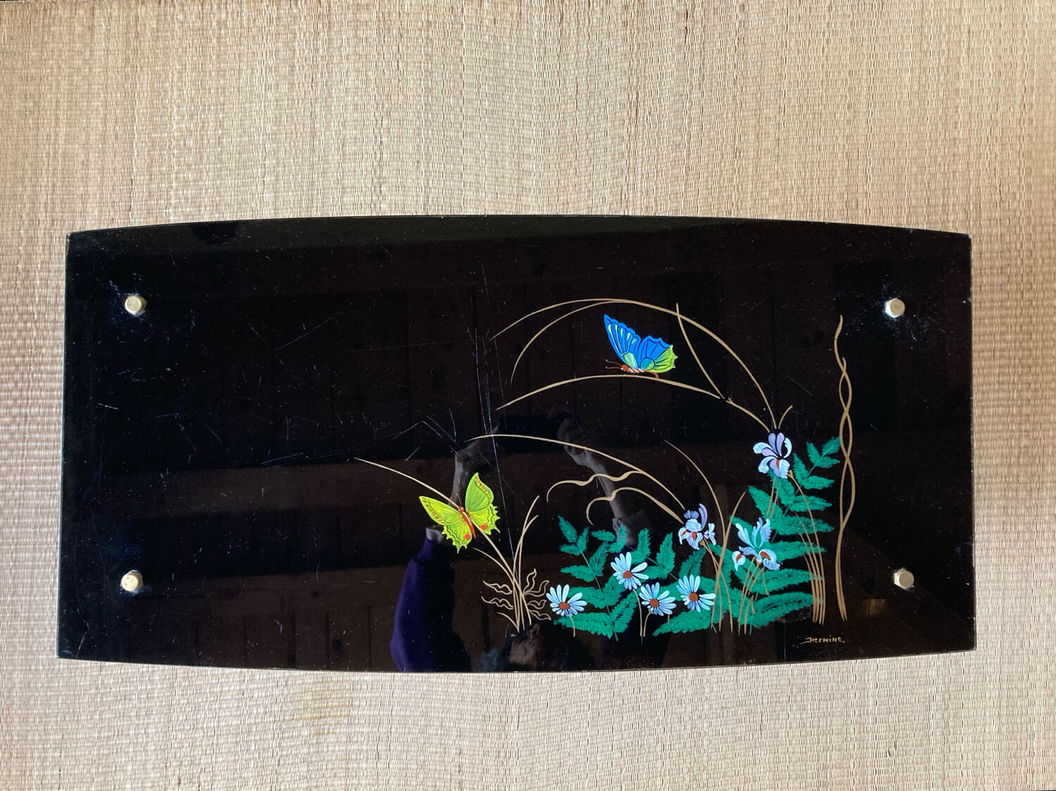 Vintage glass coffee table