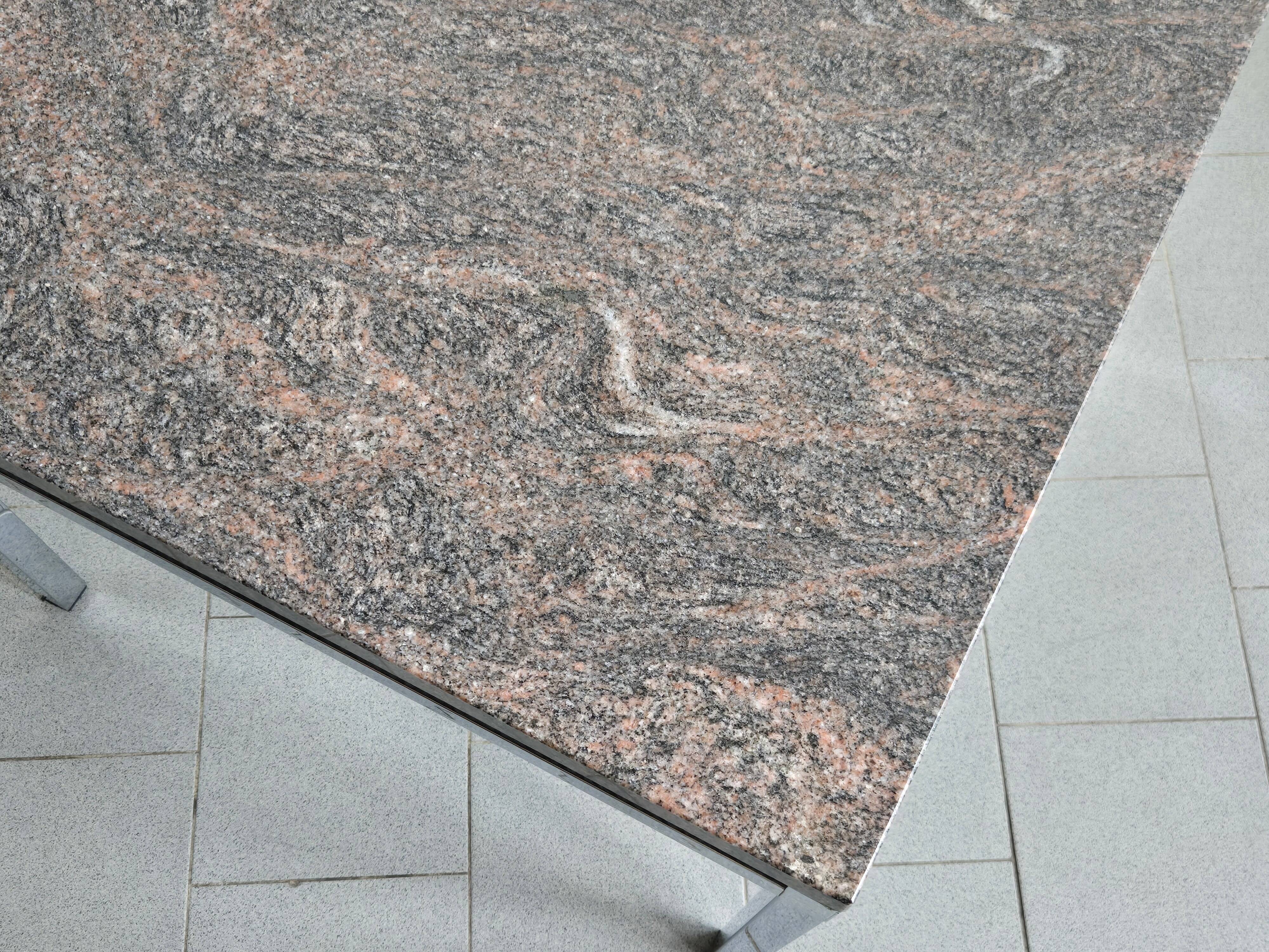 Vintage pink granite side table 1970