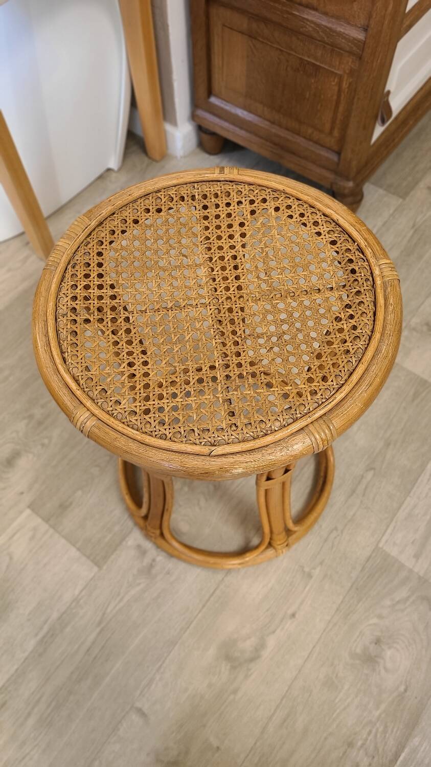 Rattan and Indonesian caning stool