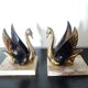 Serre-livres cygnes art déco
