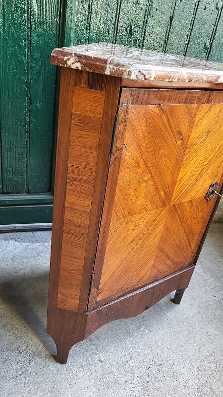 Pair of corner cabinets louis xvi corner furniture from the 18th century with a top ma