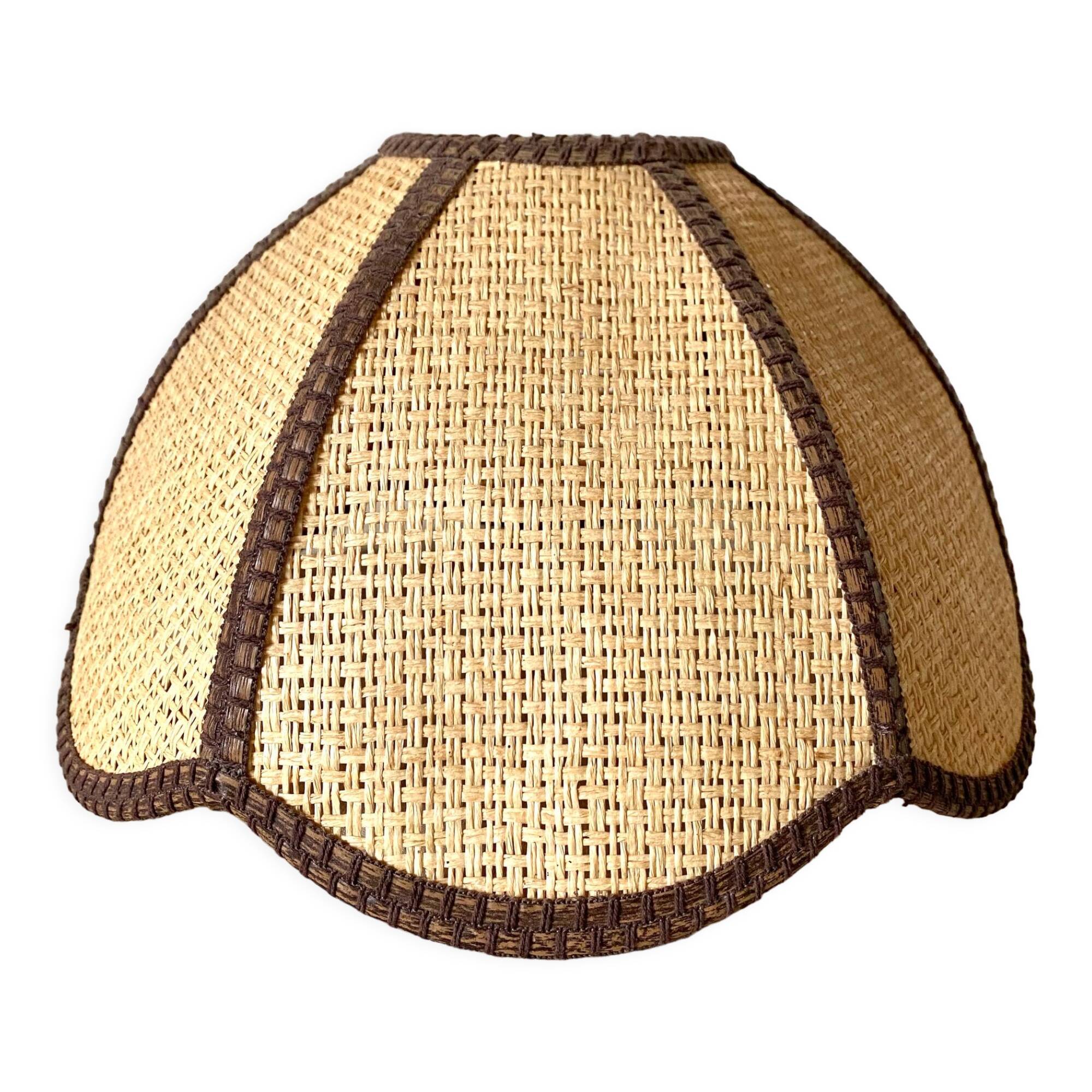 Abat jour vintage cannage