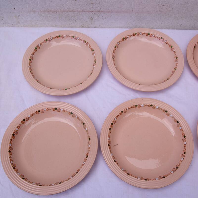 6 Betty Longwy soup plates
