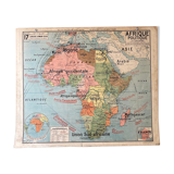 Old school map No.17/17bis Political Africa Vidal-Lablache - Armand Colin