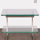 Vintage metal and glass console by Paul Legeard, 1970
