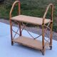 Double wall shelf in bamboo and rattan from the 70s