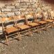 6 Folding wooden chairs