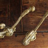 Pair coat rack metal rockery double round hook + hook