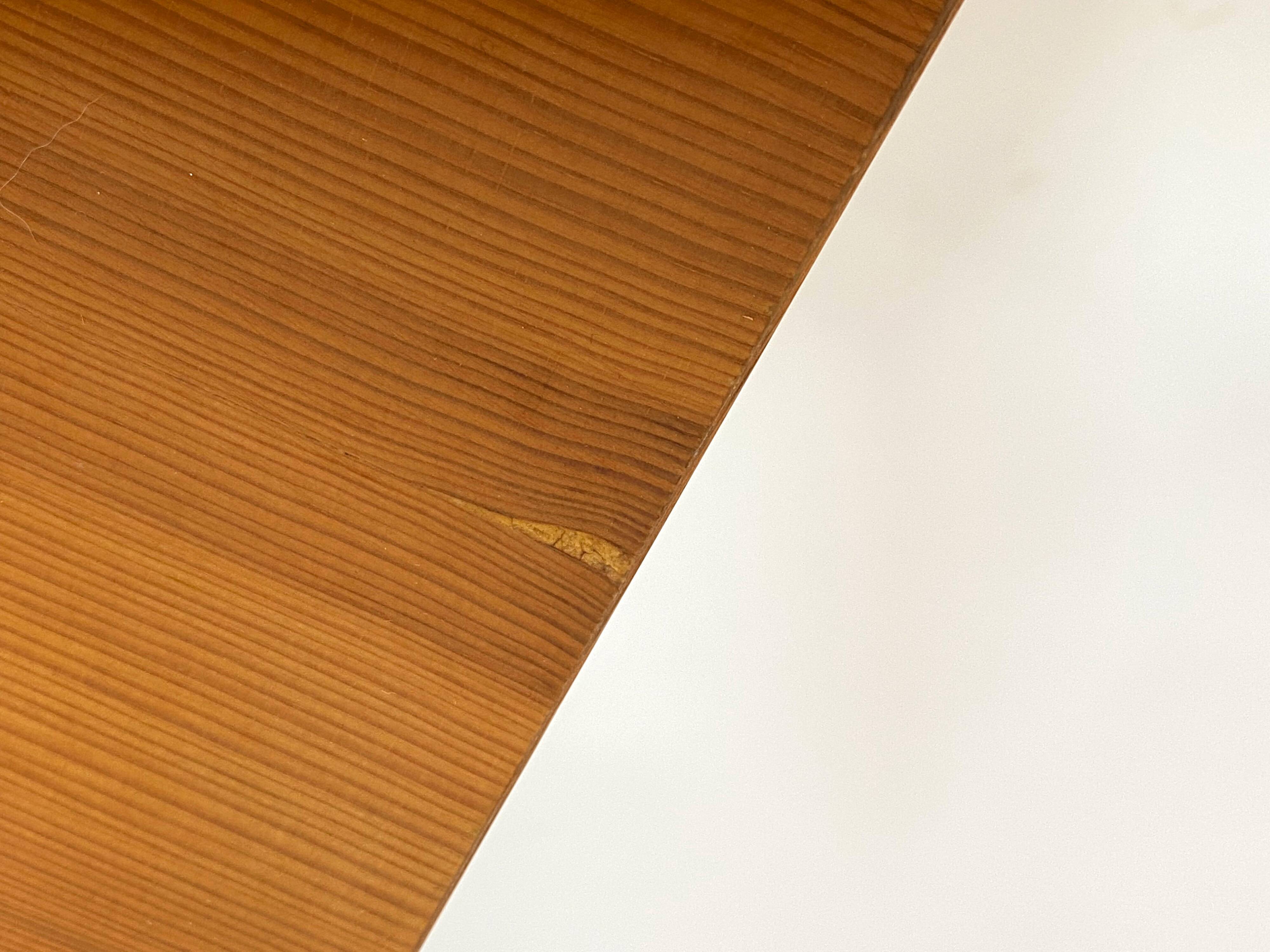 Antique 3 Drawer Chest of Drawers - Pitchpin and Leather - Vintage 70's - Scandinavian Style