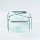 Glass & chrome Nesting Tables by Pierangelo Galotti Radice, Italy, 1970s
