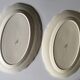 Sarreguemines ivory dish with oval godrons 38cm