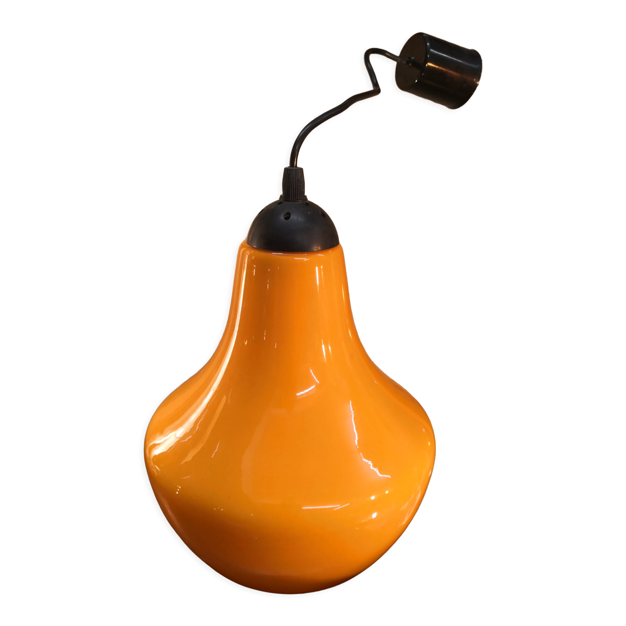 Vintage orange opaline chandelier