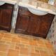 Vintage Poplar Wood Vanity Cabinet with Wash Basin, 1960s, Set of 2