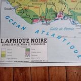 Carte d'école ancienne "L'Afrique noire"