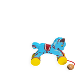 Vintage wooden pull-along horse