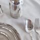 Set of timpani baptism silver metal vintage