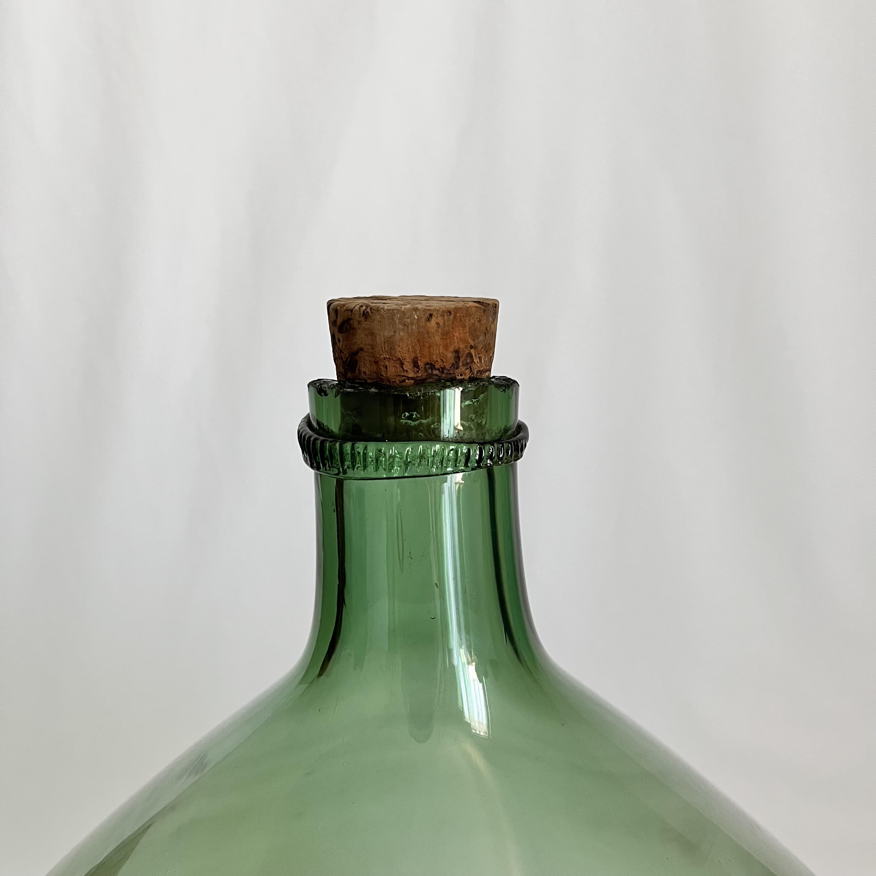 Bonbonne dame jeanne ancienne 30l verte