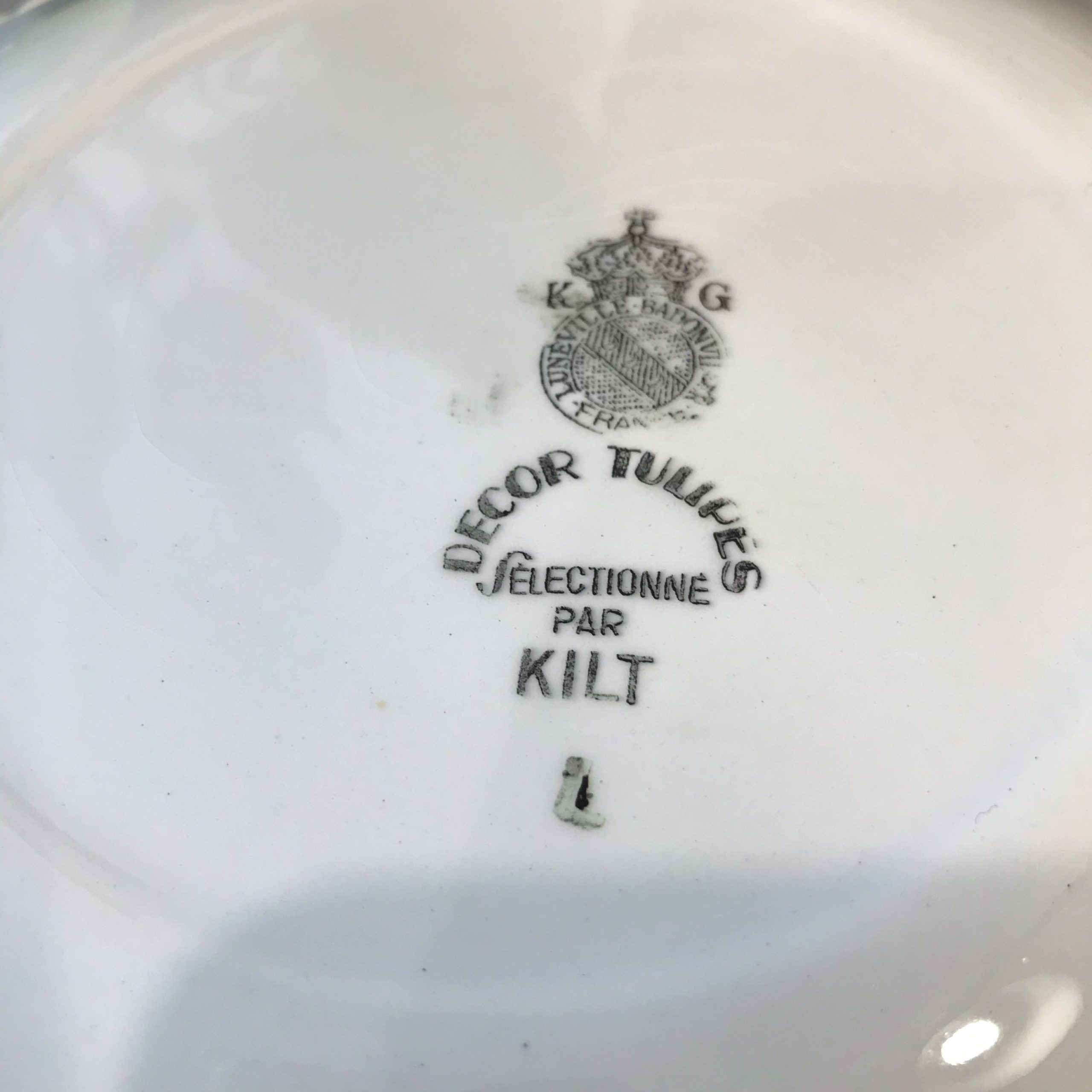Set of 12 dessert plates KG Lunéville Badonvillier