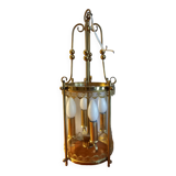 Lanterne en verre et laiton