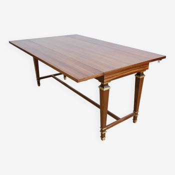 Importante Table à Volets en Acajou Sapelli, style Directoire – 1970