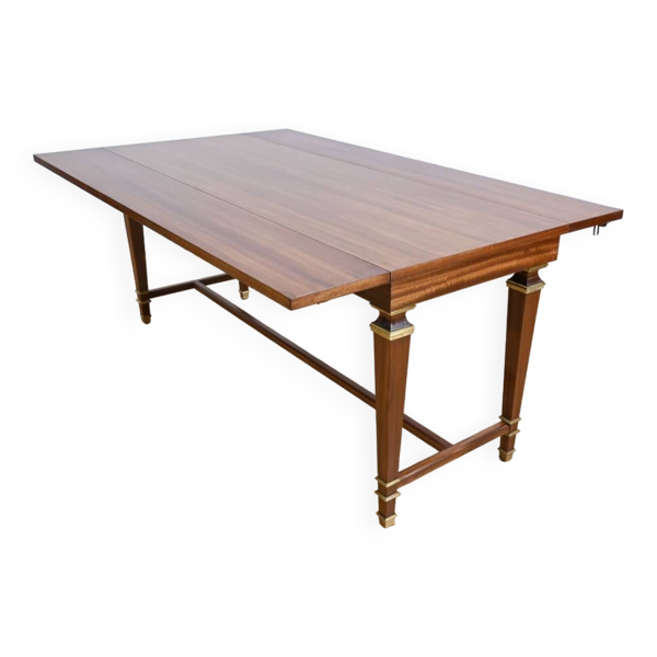 Importante Table à Volets en Acajou Sapelli, style Directoire – 1970
