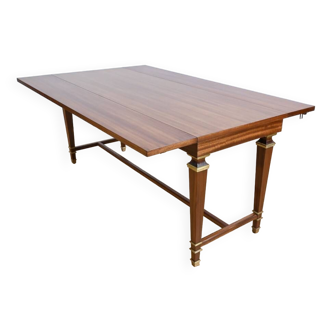 Importante Table à Volets en Acajou Sapelli, style Directoire – 1970