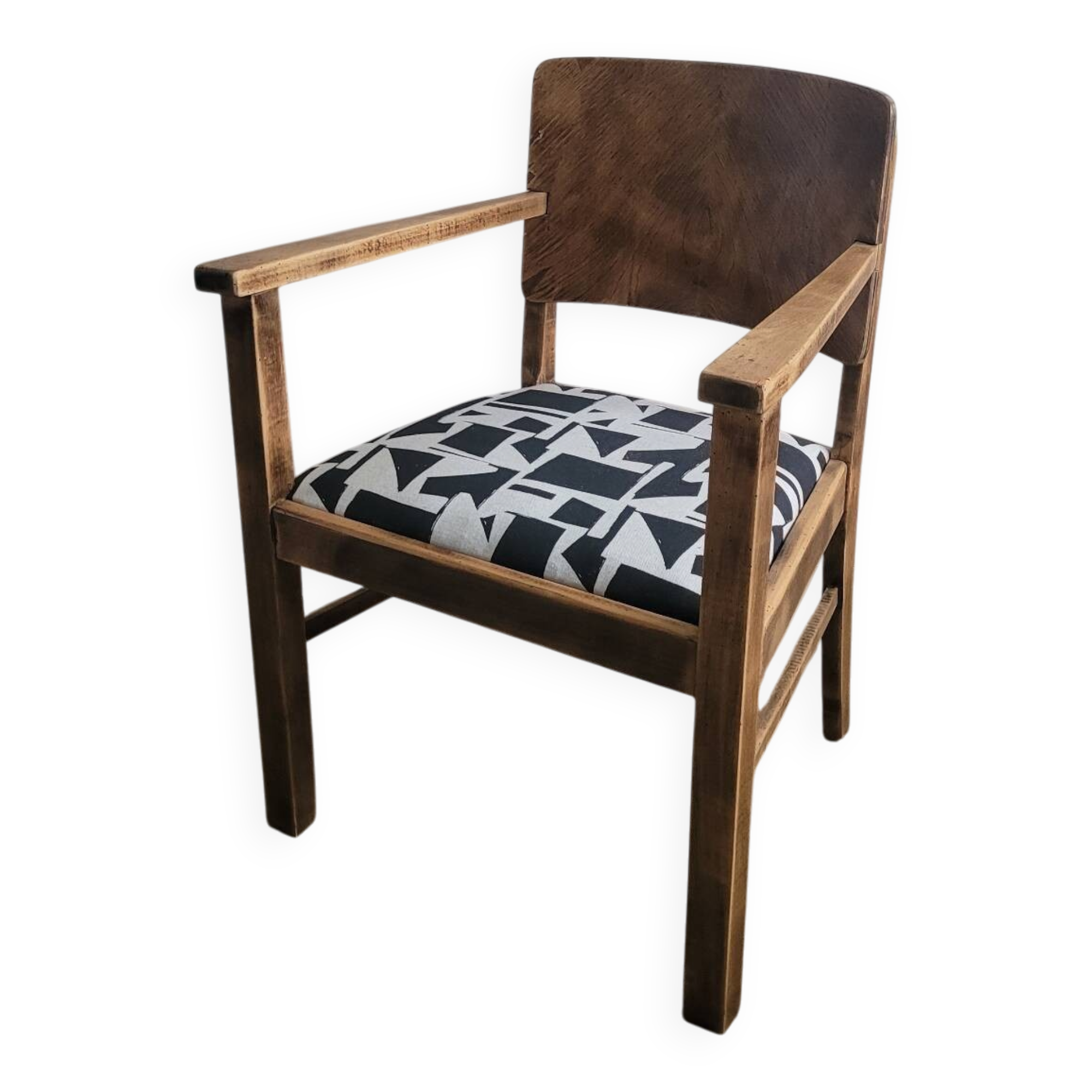 Restored brutalist style armchair