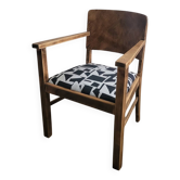 Restored brutalist style armchair