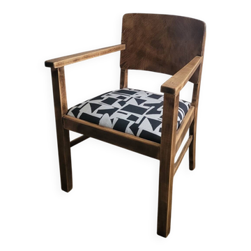 Restored brutalist style armchair