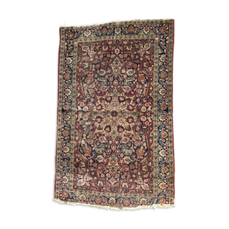 Old Persian Mashhad  rug done hand wool 104x163cm