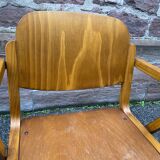 vintage Scandinavian wooden office armchair