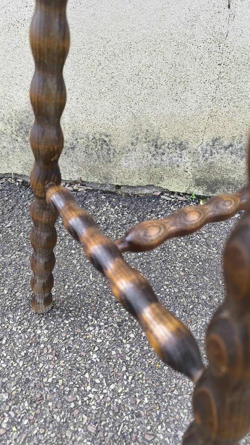 Solid wood tripod stool 1950