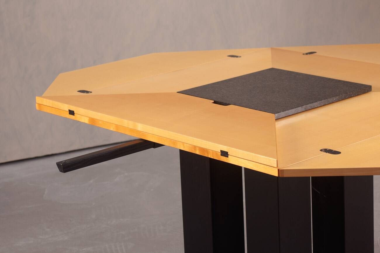 Postmodern Cirkante dining table by Bob Van Den Berghe for Tranekaer, Denmark, 1990s