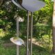 Dunakeszi vintage double floor lamp in chrome steel with reading light