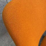 Set of 4 orange DSC 106 chairs Giancarlo Piretti for Castelli