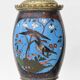Paire de lampes en bronze et émaux cloisonnés