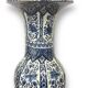 Vase bleu Delft motif floral